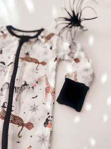 HALLOWEEN ZOO BOO • baby zipper pjs (one-piece)