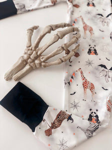 HALLOWEEN ZOO BOO • baby zipper pjs (one-piece)