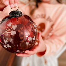 Load image into Gallery viewer, Winterbloom Etched Glass Ornament