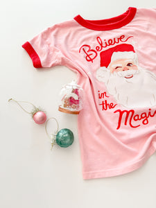 BELIEVE IN THE MAGIC • PINKmas kids color block pullover