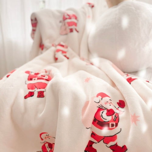 RETRO SANTA • sherpa throw blanket