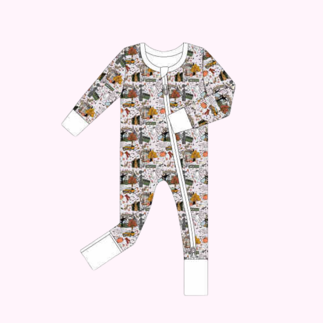 TAY-LOWEEN • baby zipper pjs