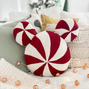 PEPPERMINT MOUSE • throw pillow