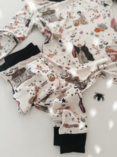 Load image into Gallery viewer, HOCUS POCUS • bamboo kids pjs (cream) adult joggers + kids CLOSEOUT