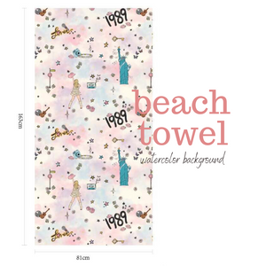 SWIFTIE SWIM • watercolor beach towel