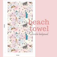 Load image into Gallery viewer, ENCHANTED WATERS • watercolor beach towel