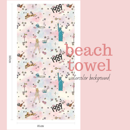 ENCHANTED WATERS • watercolor beach towel