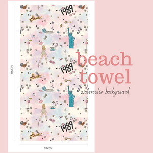 SWIFTIE SWIM • watercolor beach towel
