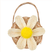 Load image into Gallery viewer, WHITE DAISY STRAW BAG • by Meri Meri