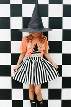 Load image into Gallery viewer, Twirl Skirt • kids/youth  (BEETLEJUICE STRIPE)