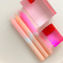 Load image into Gallery viewer, Dip Dye Glossy Taper Candles (set of 3)