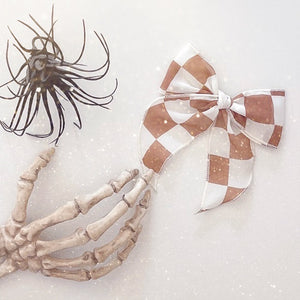 BROWN SUGAR CHECKER • bow by Shay & Dash
