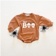 Load image into Gallery viewer, HEY BOO • baby bubble romper by Thread Mama &amp; Elisabeth + Faith