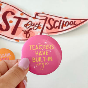 TEACHER "thank you" - BUTTON SET {free shipping}