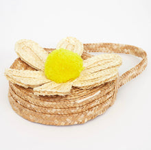 Load image into Gallery viewer, WHITE DAISY STRAW BAG • by Meri Meri