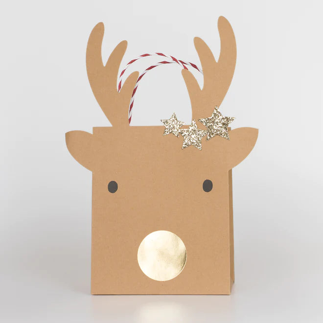 Reindeer With Stars Gift Bags by Meri Meri (medium size)