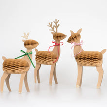 Load image into Gallery viewer, Honeycomb Reindeer Family by Meri Meri