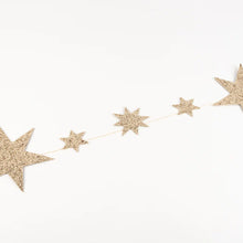 Load image into Gallery viewer, Eco Glitter Stars Garland by Meri Meri