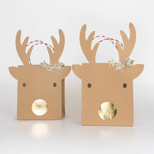 Load image into Gallery viewer, Reindeer With Stars Gift Bags by Meri Meri (medium size)