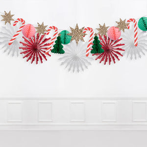 Christmas Honeycomb Garland by Meri Meri