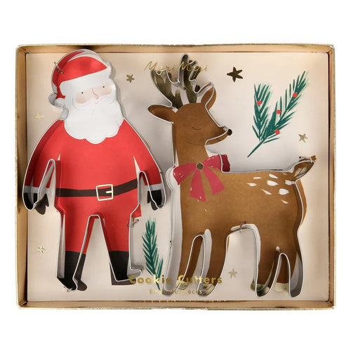 Santa & Reindeer Christmas Cookie Cutters by MERI MERI