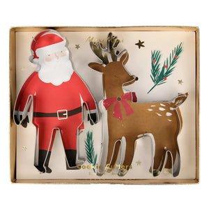 Santa & Reindeer Christmas Cookie Cutters by MERI MERI