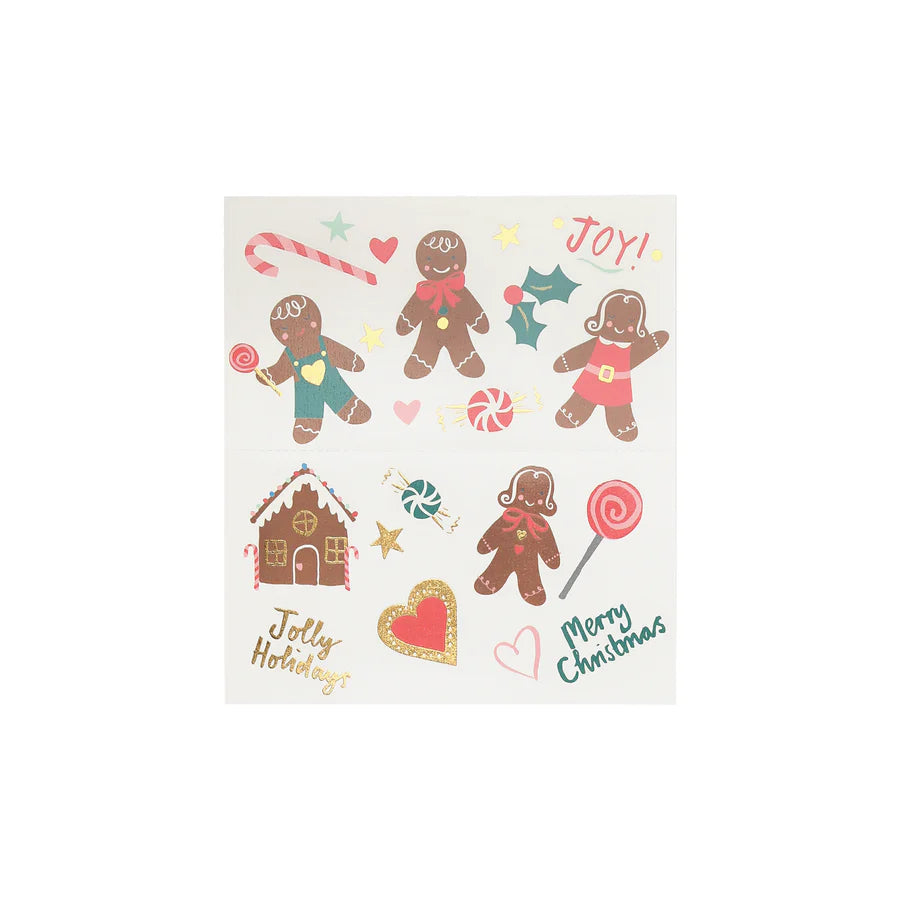 Gingerbread Temporary Tattoos by MERI MERI