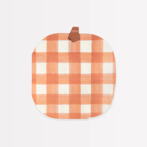 Gingham Pumpkin Plates by Meri Meri