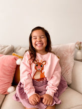 Load image into Gallery viewer, PINK POM REINDEER • kids pullover (by Olive &amp; Eve Co)