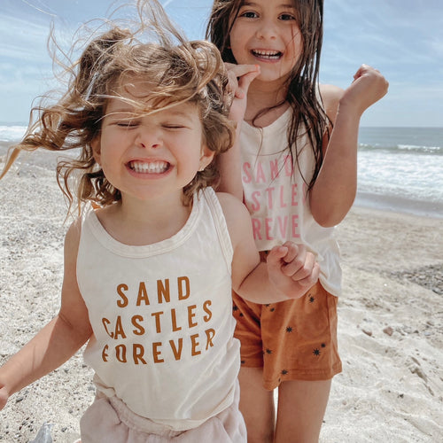 SAND CASTLES FOREVER • kids tank (brown sugar) (flash)