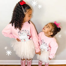 Load image into Gallery viewer, CUP OF CHEER • kids pullover PEPPERMINT PINK CLOSEOUT