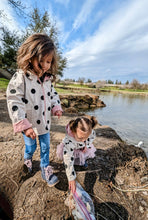 Load image into Gallery viewer, POLKA DOTS • kids lightweight jacket/pink (reversible)