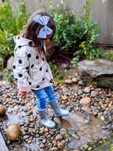 Load image into Gallery viewer, POLKA DOTS • kids lightweight jacket/pink (reversible)