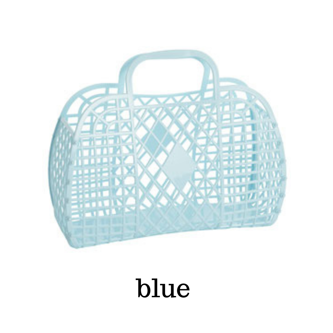 Olive Large Retro Basket Jelly Bag – Little Pop Color Shop