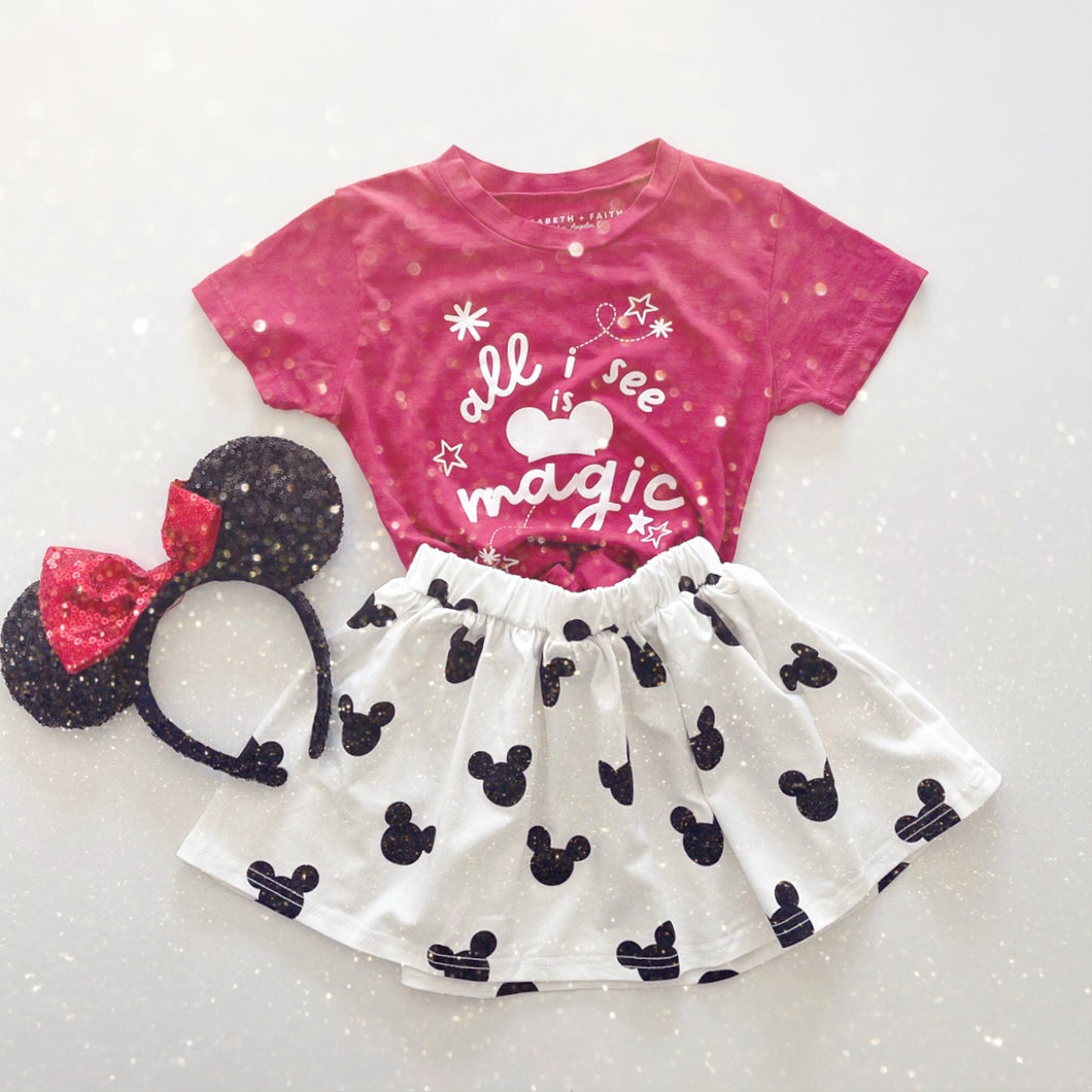ALL I SEE IS MAGIC • kids tee RED / CLOSEOUT